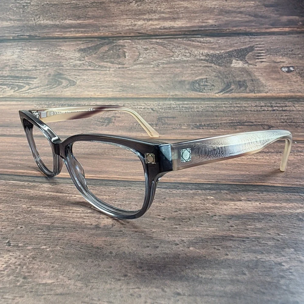 Christian Dior CD3179 HV2 140 Cat Eye Eyeglasses Grey Tan Gradient Made in Italy
